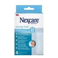 NEXCARE Strong Hold Pad Pain fr.rem.P.S.76,2x101mm - 4Stk