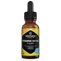 VITAMIN D3 K2 1000 I.E./10 µg Tropfen hochdosiert - 50ml - Stärkung Immunsystem