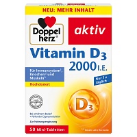 DOPPELHERZ Vitamin D3 2000 I.E. Tabletten - 50Stk - Immunsystem & Zellschutz