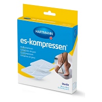 ES-KOMPRESSEN steril 10x10 cm 8fach 17fädig - 5X2Stk