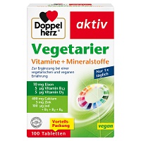 DOPPELHERZ Vegetarier Vitamine+Mineralstoffe aktiv - 100Stk - Mineralstoffe & Vitamine