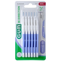GUM BI-DIRECTION Interdentalb.0,6 mm hellblau - 6Stk - Interdentalreinigung