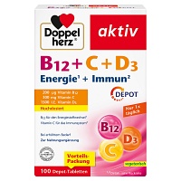 DOPPELHERZ B12+C+D3 Depot aktiv Tabletten - 100Stk - Gedächtnis, Nerven & Beruhigung