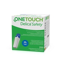 ONE TOUCH Delica Safety Einmalstechhilfe 23 G - 200Stk