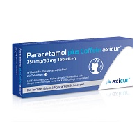 PARACETAMOL plus Coffein axicur 350 mg/50 mg Tabl. - 20Stk - Haus- & Reiseapotheke