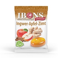 IBONS Ingwer Apfel Zimt o.Zucker Tüte Lutschbonb. - 75g