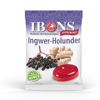 IBONS Ingwer Holunder o.Zucker Tüte Lutschbonbons - 75g