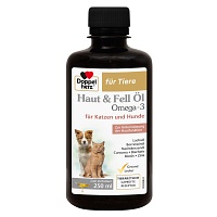 DOPPELHERZ für Tiere Haut&Fell Öl f.Hunde/Katzen - 250ml - Haut & Fell