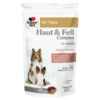 DOPPELHERZ für Tiere Haut&Fell Compl.Chews f.Hunde - 60Stk - Haut & Fell