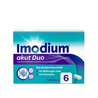IMODIUM akut Duo 2 mg/125 mg Tabletten - 6Stk - Haus- & Reiseapotheke