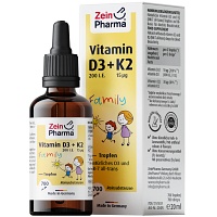 VITAMIN D3+K2 MK-7 all trans Family Tropf.z.Einn. - 20ml