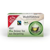 H&S Bio Grüner Tee aus Darjeeling Filterbeutel - 20X2g - Wohlfühltee