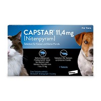 CAPSTAR 11,4 mg Tabletten f.Katzen/kleine Hunde - 1Stk - Zecken, Flöhe & Co.