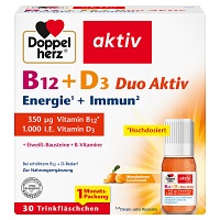 DOPPELHERZ B12+D3 Duo Aktiv Trinkampullen - 30Stk - Energie & Leistungsfähigkeit