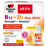 DOPPELHERZ B12+D3 Duo Aktiv Trinkampullen - 30Stk - Energie & Leistungsfähigkeit