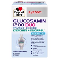 DOPPELHERZ Glucosamin 1200 Duo system Kombipackung - 120Stk