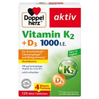 DOPPELHERZ Vitamin K2+D3 1000 I.E. Tabletten - 120Stk - Muskeln, Knochen & Bewegungsapparat