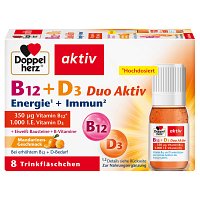 DOPPELHERZ B12+D3 Duo Aktiv Trinkampullen - 8Stk - Ernährung & Wohlfühlen