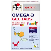 DOPPELHERZ Omega-3 Gel-Tabs family Erdb.Cit.system - 60Stk