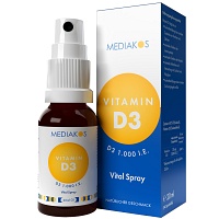 VITAMIN D3 1000 I.E. Mediakos Vital Spray - 20ml