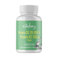 VITAMIN D3 DEPOT 20.000 I.E.+Vitamin K2 200 µg Tab - 180Stk - Vegan