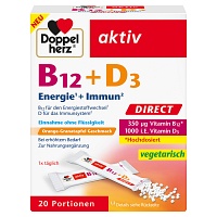 DOPPELHERZ B12+D3 DIRECT Pellets - 20Stk - Energie & Leistungsfähigkeit