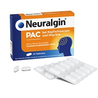 NEURALGIN PAC bei Kopfschmerzen und Migräne Tabl. - 20Stk - Vegan