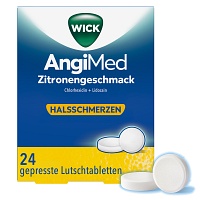 Power Image von WICK AngiMed ​Zitronengeschmack Lutschtabletten bei Halsschmerzen, 24 Stück.​