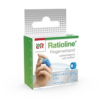 RATIOLINE selbsthaft.Fingerv.2,5cmx4,5m blau - 1Stk - klassische Verbandmittel
