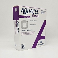 AQUACEL Foam adhäsiv 12,5x12,5 cm Verband - 10Stk