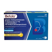 BETOLO gegen Halsschm.2/0.6/1,2 mg Lut.-Tab.Hon-Zi - 24Stk