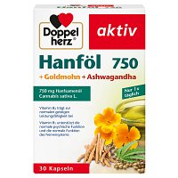 DOPPELHERZ Hanföl+Goldmohn+Ashwagandha Kapseln - 30Stk - Energie & Leistungsfähigkeit