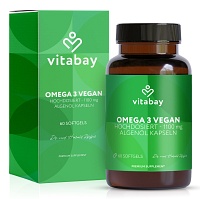 OMEGA-3 1100 mg vegan 600mg DHA+300mg EPA Weichk.