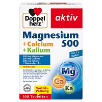DOPPELHERZ Magnesium 500+Calcium+Kalium Tabletten - 100Stk - Muskeln, Knochen & Bewegungsapparat