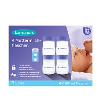 LANSINOH Muttermilchflaschen 160 ml neue Fla.Form - 4Stk