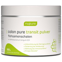 NUPURE colon pure transit pulver flohsamenschalen
