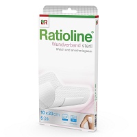 RATIOLINE Wundverband 10x20 cm steril - 5Stk - SENSITIV