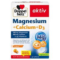 DOPPELHERZ Magnesium+Calcium+D3 Brausetabletten - 6X15Stk - Muskeln, Knochen & Bewegungsapparat