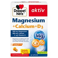 DOPPELHERZ Magnesium+Calcium+D3 Brausetabletten - 6X15Stk - Muskeln, Knochen & Bewegungsapparat