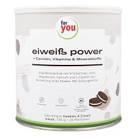 FOR YOU eiweiß power Cookies & Cream Pulver - 750g - Abnehmpulver