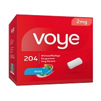 VOYE Mint 2 mg wirkstoffhalt.Kaugummi mit Nikotin - 204Stk