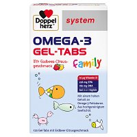 DOPPELHERZ Omega-3 Gel-Tabs family Erdb.Cit.system - 120Stk - Doppelherz® System