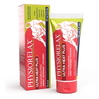 Packshot und Verpackung Physiorelax ULTRA HEAT PLUS Creme 75 Milliliter