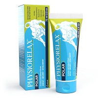 Packshot und Verpackung Physiorelax POLAR Creme 75 Milliliter