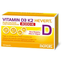 VITAMIN D3 K2 Hevert+Calcium u.Magnes.4000 IE Kps. - 120Stk
