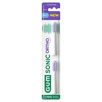 GUM SONIC ORTHO Ersatzbürstenköpfe - 2Stk - Klassische Zahnpflege
