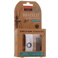 MÜCKENSCHUTZ Armband Erwachsene weiß MANOUKA - 1Packungen