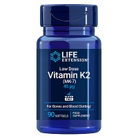 LOW-DOSE Vitamin K2 MK-7 45 µg Weichkapseln - 90Stk
