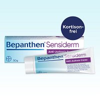 Bepanthen® Sensiderm Anti-Juckreiz Creme zur Stabilisierung der Hautschutzbarriere.