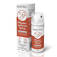 DIAPURA Pflasterentferner, 50 ml, Spraydose und Kartonage auf weißem Grund